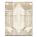 Neutral Gradient Geometric Stripe Rug