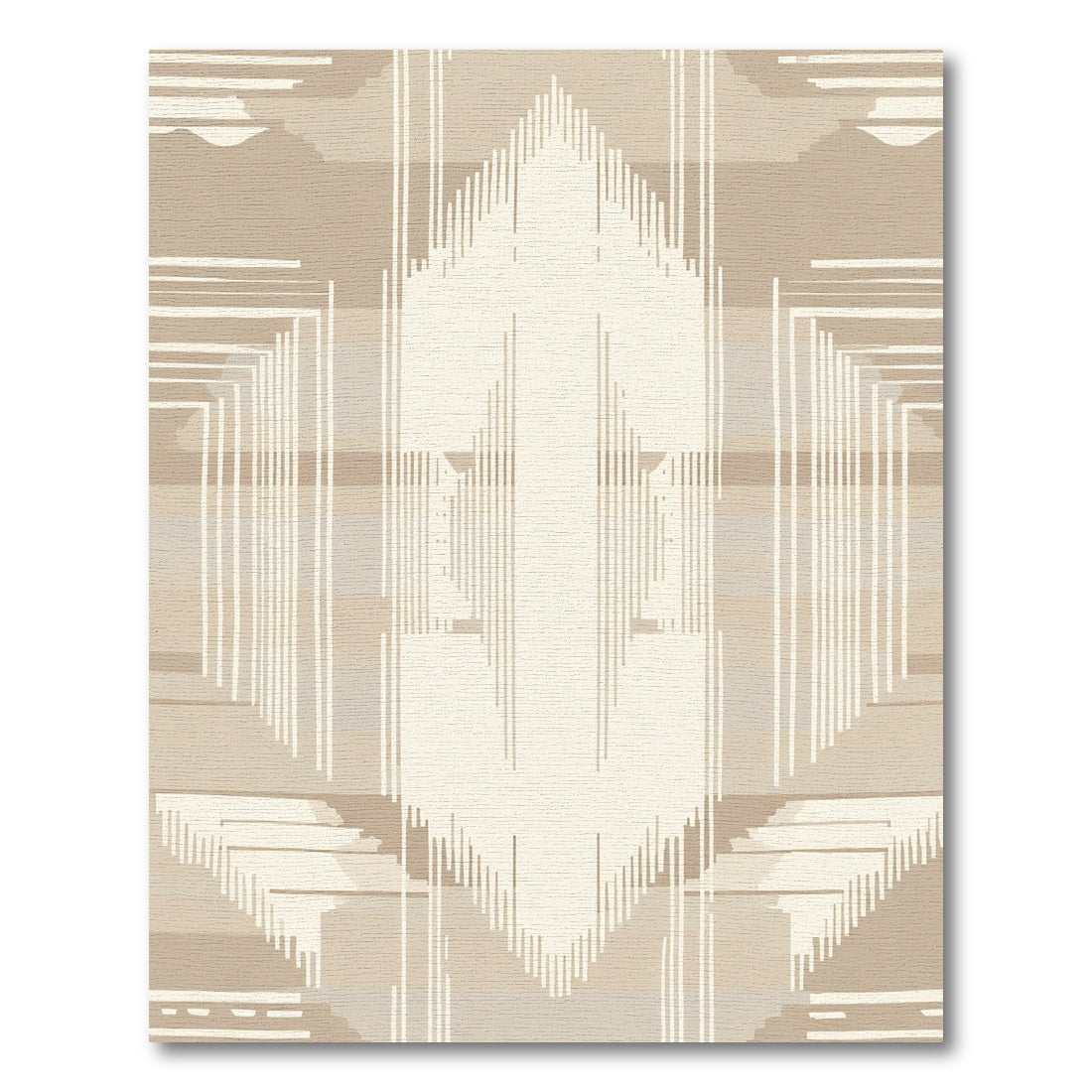 Neutral Gradient Geometric Stripe Rug