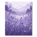 Lavender Meadow Vista Floral Landscape Rug