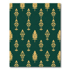 Golden Leaf Emerald Field Rug