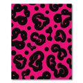 Vivid Pink Black Ocelot Splash Rug
