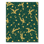 Golden Birds Verdant Foliage Rug
