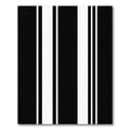 Striking Black White Parallel Bands Rug