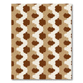 Brown Cream Blob Stripe Rug
