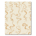 Tan Wisps Abstract Swirl Rug