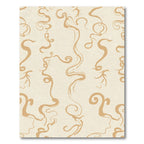Tan Wisps Abstract Swirl Rug