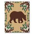 Brown Bear Forest Woodland Charm Rug