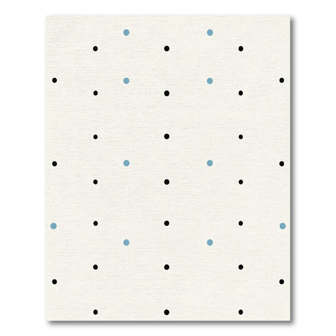 Simple Black Blue Dot Pattern Rug