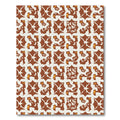 Rustic Ochre Abstract Scroll Relief Rug