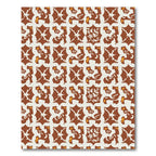 Rustic Ochre Abstract Scroll Relief Rug