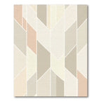 Neutral Geometric Chevron Segment Rug