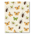 Whimsical Yellow Butterfly Green Bug Rug