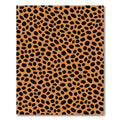 Orange Black Spotted Animal Print Rug