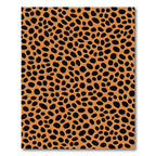 Orange Black Spotted Animal Print Rug