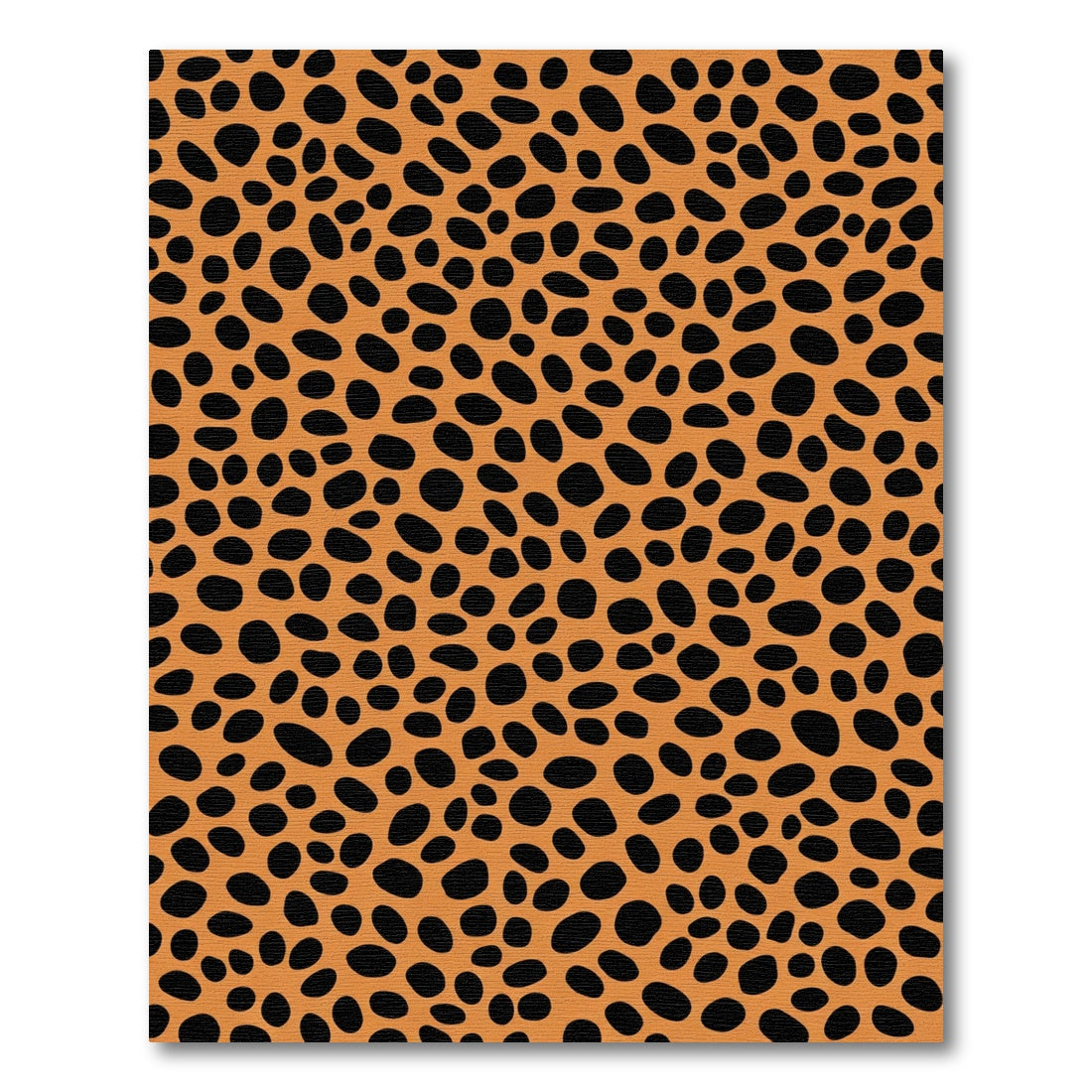 Orange Black Spotted Animal Print Rug