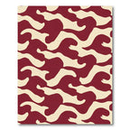 Crimson Cream Organic Wave Rug