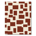 Terracotta Geometric Block Arrangement Rug