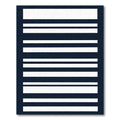 Classic Dark Blue White Stripe Rug