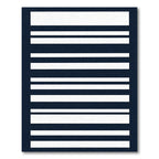 Classic Dark Blue White Stripe Rug