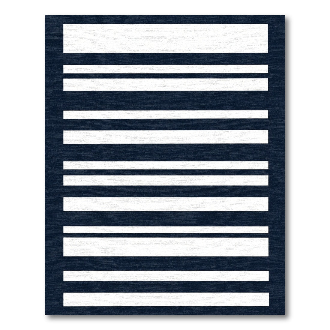 Classic Dark Blue White Stripe Rug