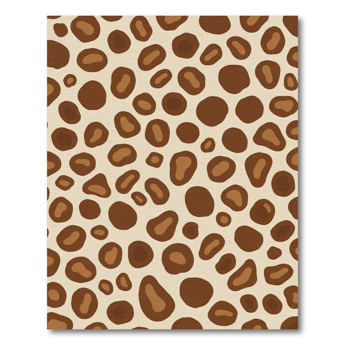 Spotted Safari Brown Abstract Shapes Rug