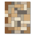 Earthy Tones Rectangular Blocks Rug