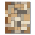 Earthy Tones Rectangular Blocks Rug