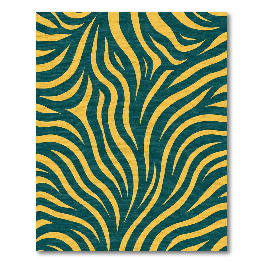 Bold Teal Yellow Exotic Stripes Rug