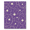 Purple Floral Vine Swirl Rug