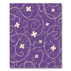 Purple Floral Vine Swirl Rug