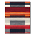 Bold Geometric Sunset Stripes Rug