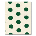 Deep Forest Green Polka Dot Accent Rug