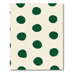 Deep Forest Green Polka Dot Accent Rug