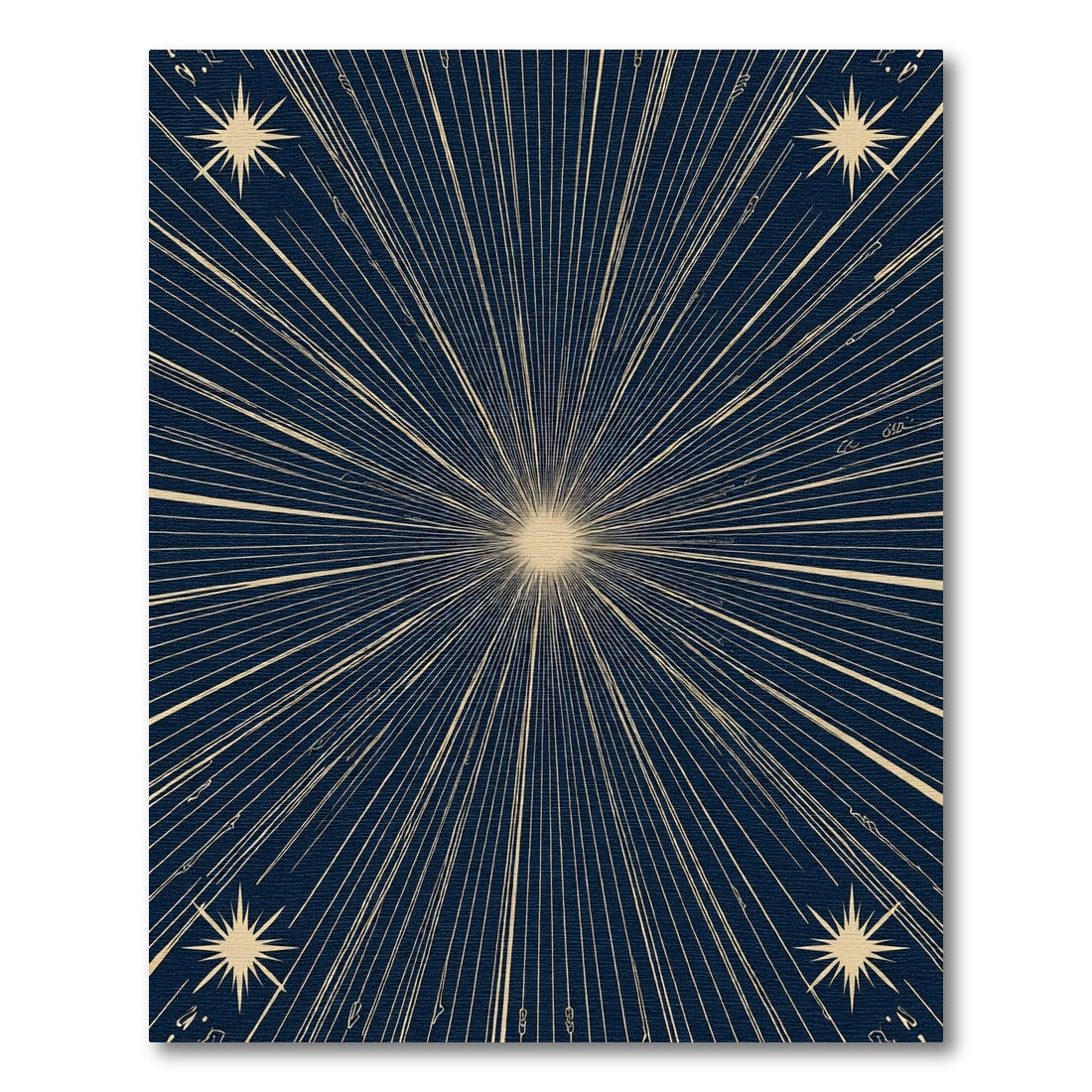 Midnight Blue Radiant Starburst Rug