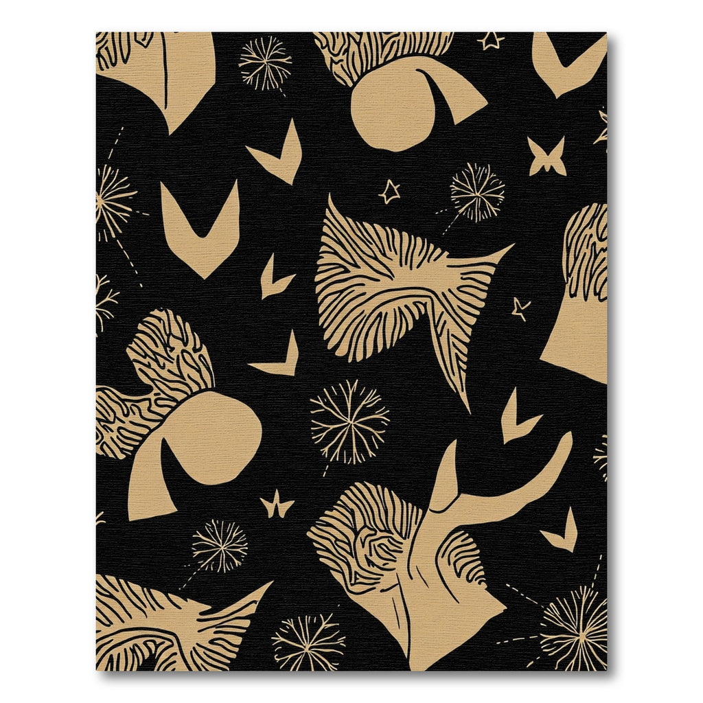 Tan Abstract Organic Forms Rug