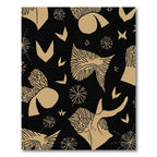 Tan Abstract Organic Forms Rug