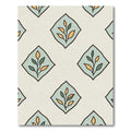 Mint Green Leaf Diamond Repeat Rug