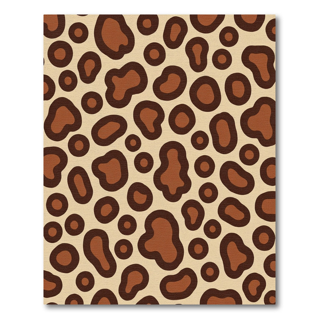 Brown Leopard Spot Organic Shapes Rug