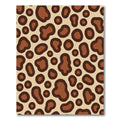 Brown Leopard Spot Organic Shapes Rug