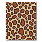 Brown Leopard Spot Organic Shapes Rug
