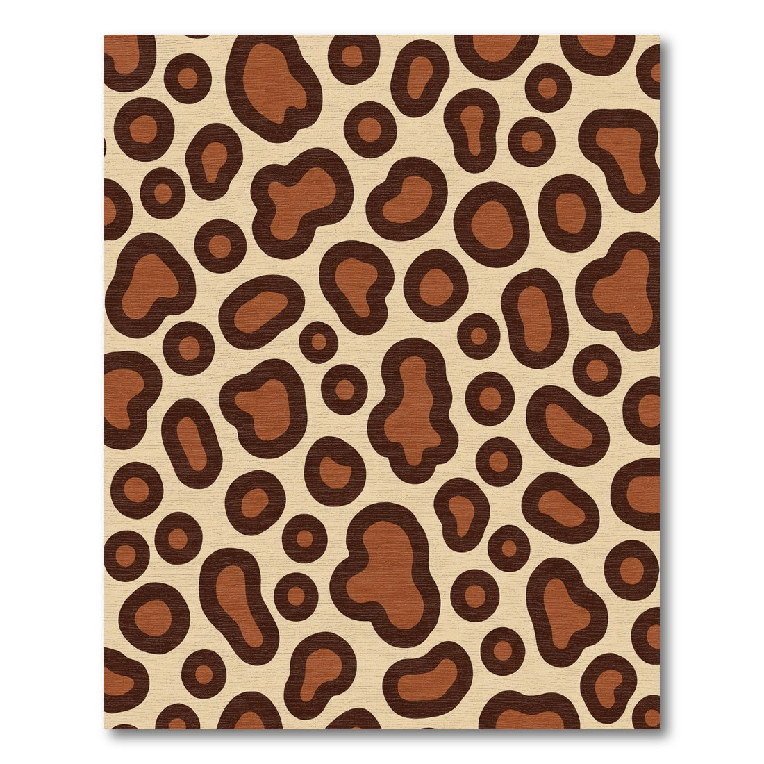 Brown Leopard Spot Organic Shapes Rug