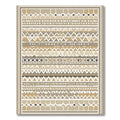 Earthy Geometric Stripe Medallion Rug