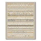 Earthy Geometric Stripe Medallion Rug