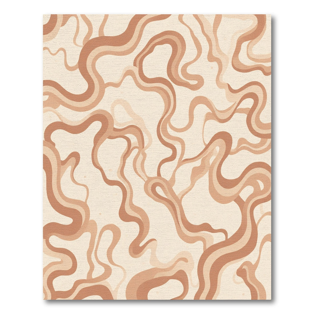 Earthy Waves Abstract Composition Rug