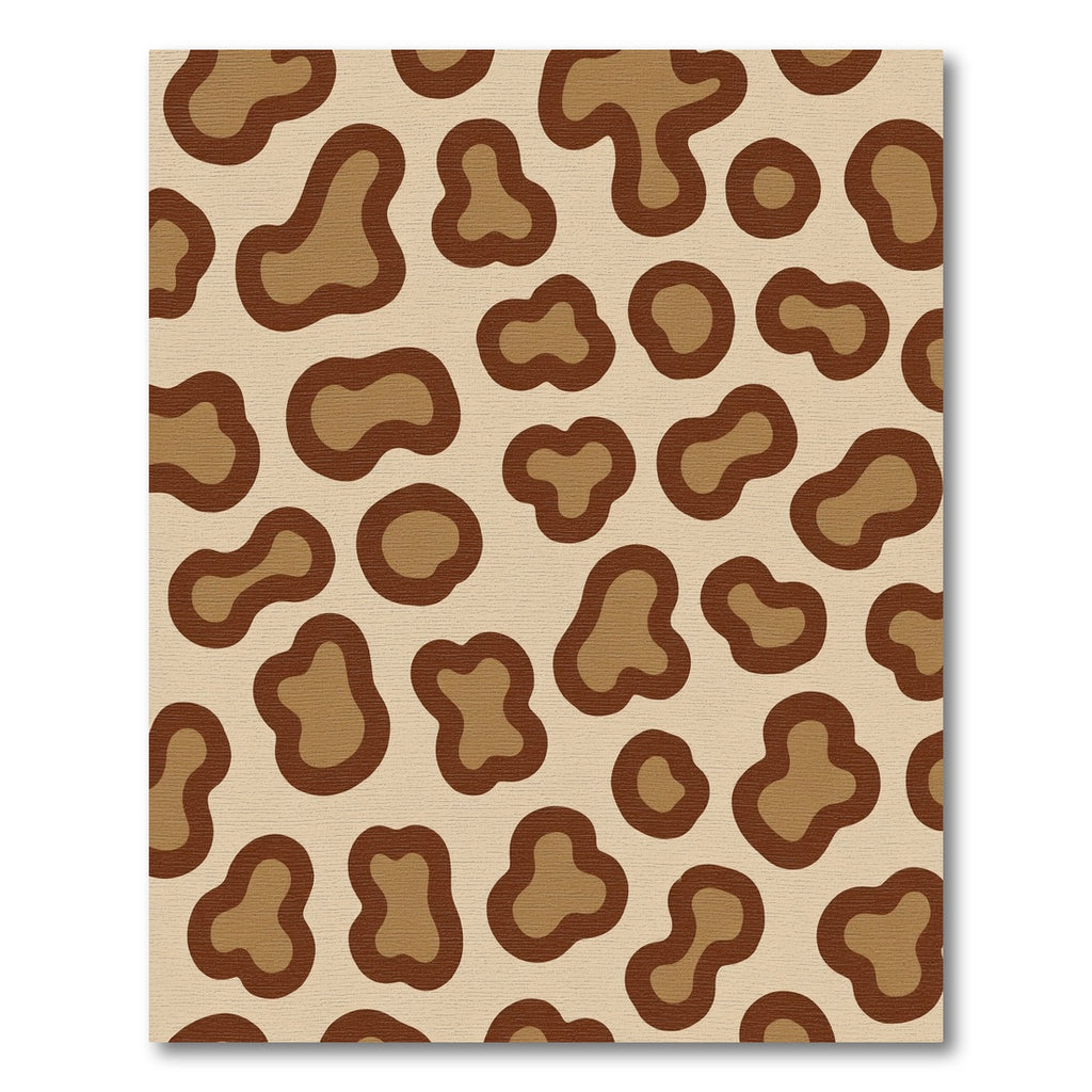 Brown and Tan Spotted Animal Print Rug