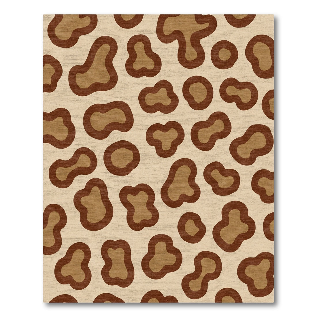 Brown and Tan Spotted Animal Print Rug