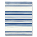 Casual Blue White Stripe Rug