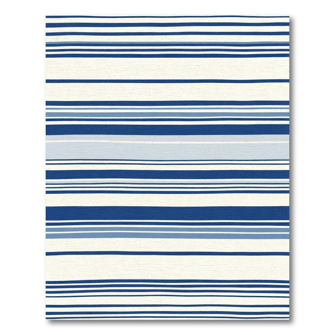 Casual Blue White Stripe Rug