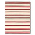 Classic Red Cream Horizontal Stripes Rug