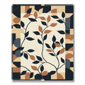 Geometric Border Botanical Vines Rug